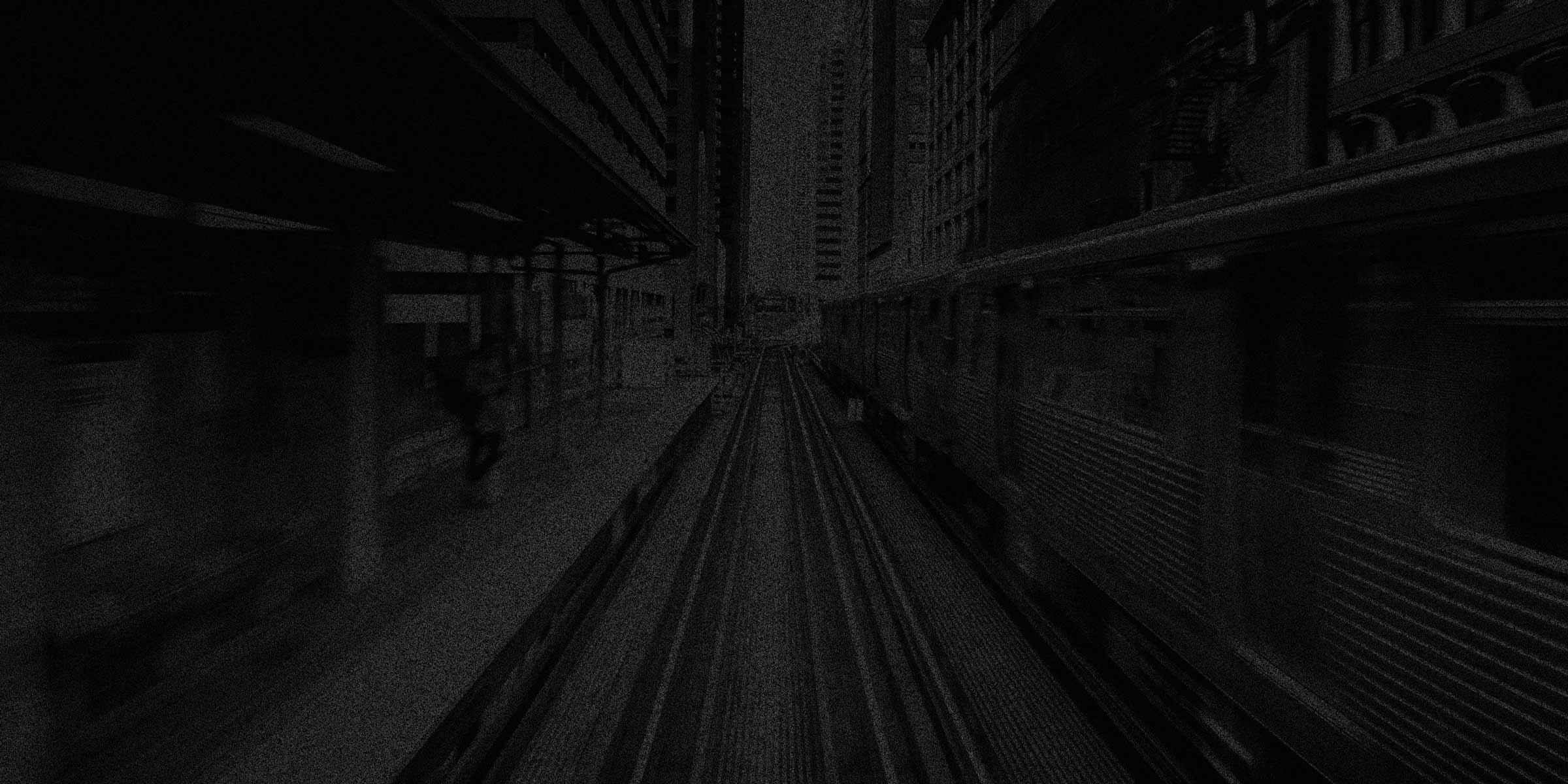 Chicago Elevated Subway Rushing Past